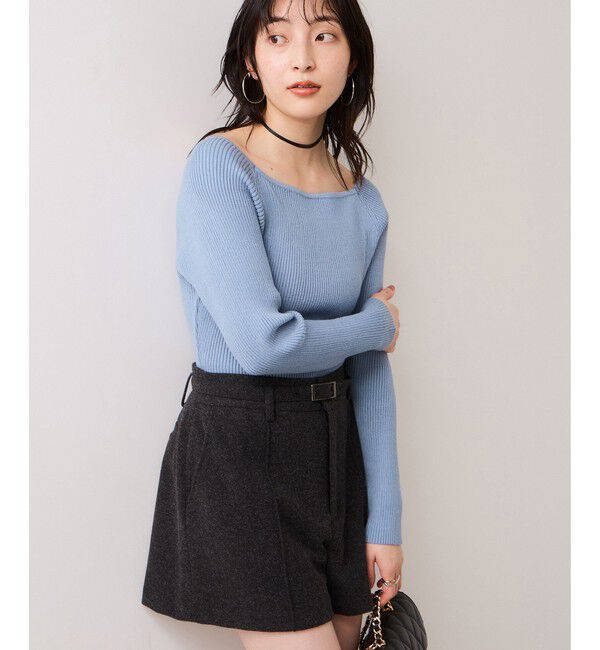 VIS「【美得】スクエアネックニットプルオーバー」|ニット・セーター|