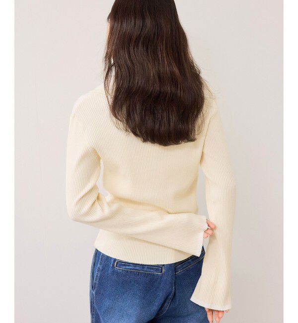 VIS「ダブルカラーポロニットトップス」|ニット・セーター|