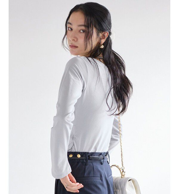 VIS「シャーリングギャザーカットソー」|Tシャツ・カットソー|