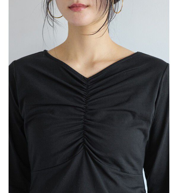 VIS「シャーリングギャザーカットソー」|Tシャツ・カットソー|