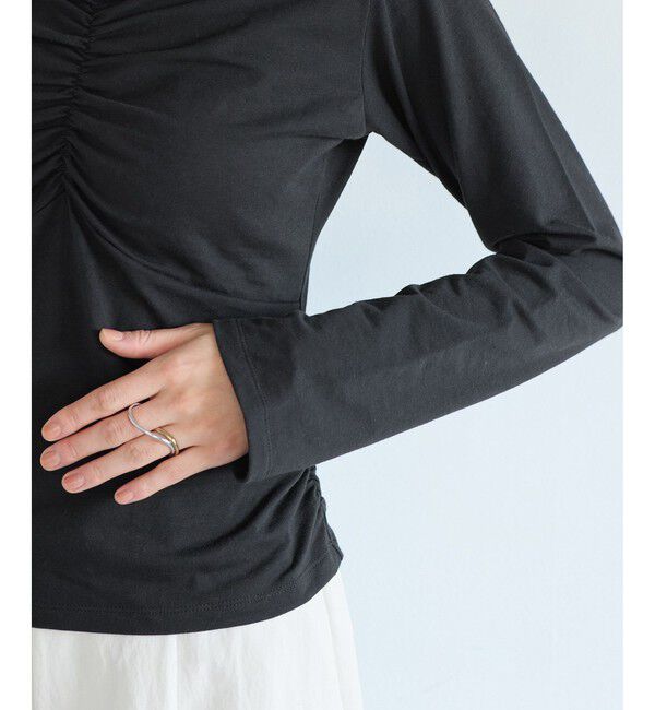 VIS「シャーリングギャザーカットソー」|Tシャツ・カットソー|