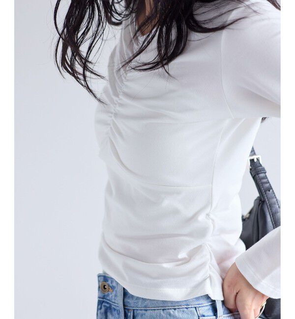 VIS「シャーリングギャザーカットソー」|Tシャツ・カットソー|