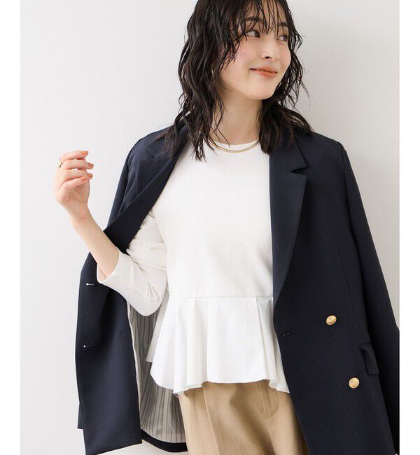 VIS「イレギュラーヘムペプラムカットソープルオーバー」|Tシャツ・カットソー|