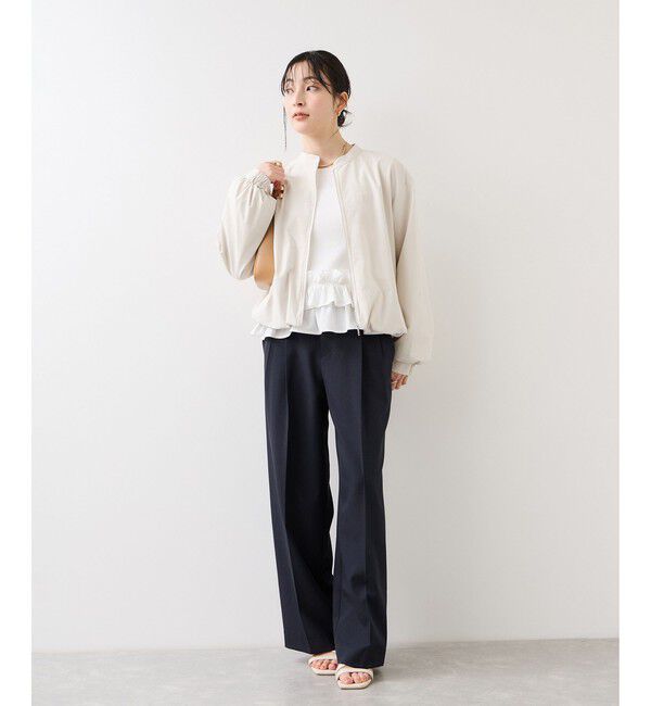 VIS「裾フリルティアードドッキングニット」|ニット・セーター|