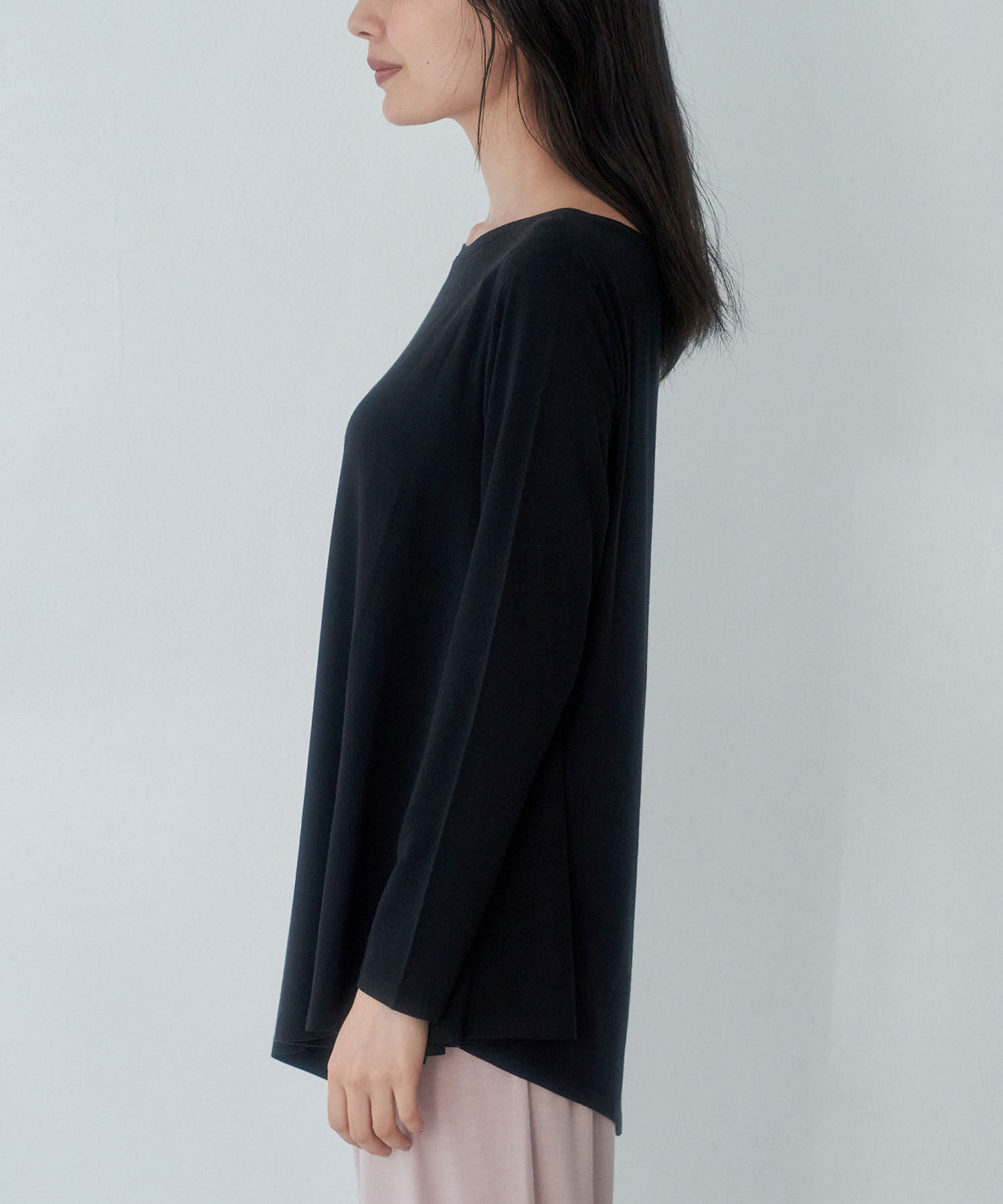 Rope&rsquo;Picnic「【セットアップ対応】ソフトリッチ天竺アシメヘムフレアトップス」|Tシャツ・カットソー|