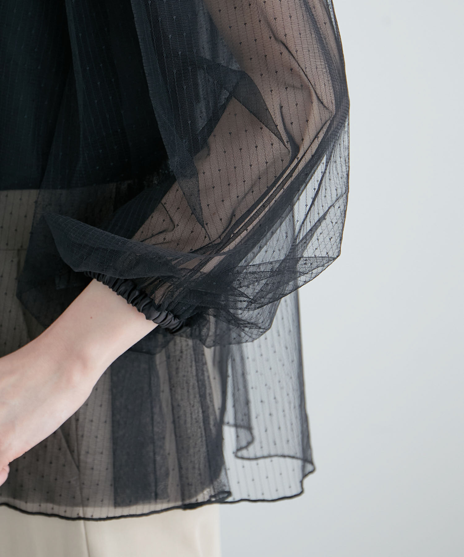 Rope&rsquo;Picnic「ドットシアーチュールトップス」|シャツ・ブラウス|