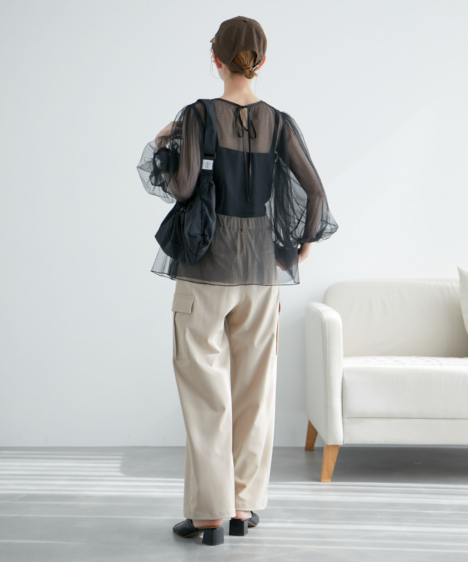 Rope&rsquo;Picnic「ドットシアーチュールトップス」|シャツ・ブラウス|