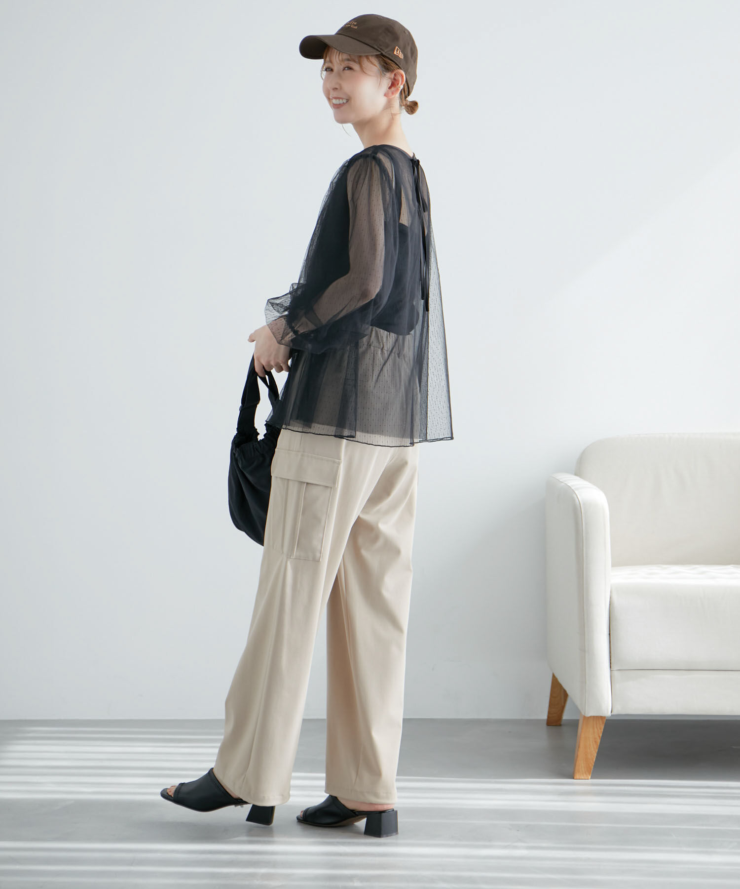 Rope&rsquo;Picnic「ドットシアーチュールトップス」|シャツ・ブラウス|