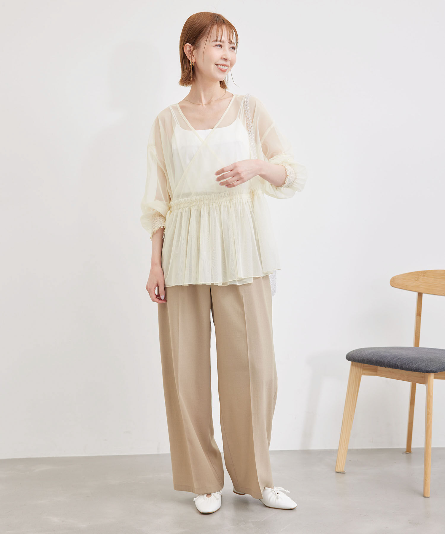 Rope&rsquo;Picnic「チュールカシュクールカーディガン」|カーディガン|