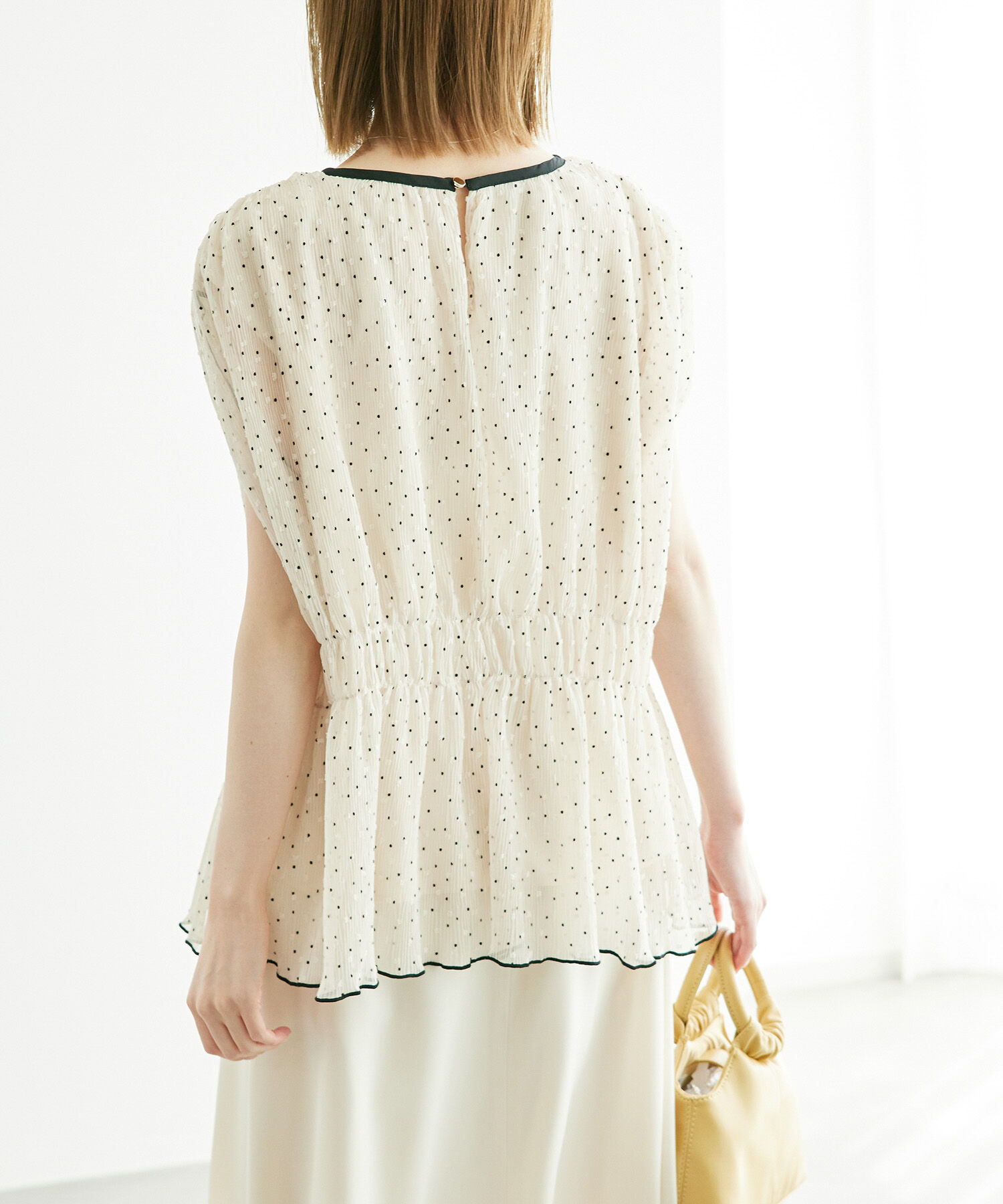 Rope&rsquo;Picnic「シャーリングドットブラウス」|シャツ・ブラウス|