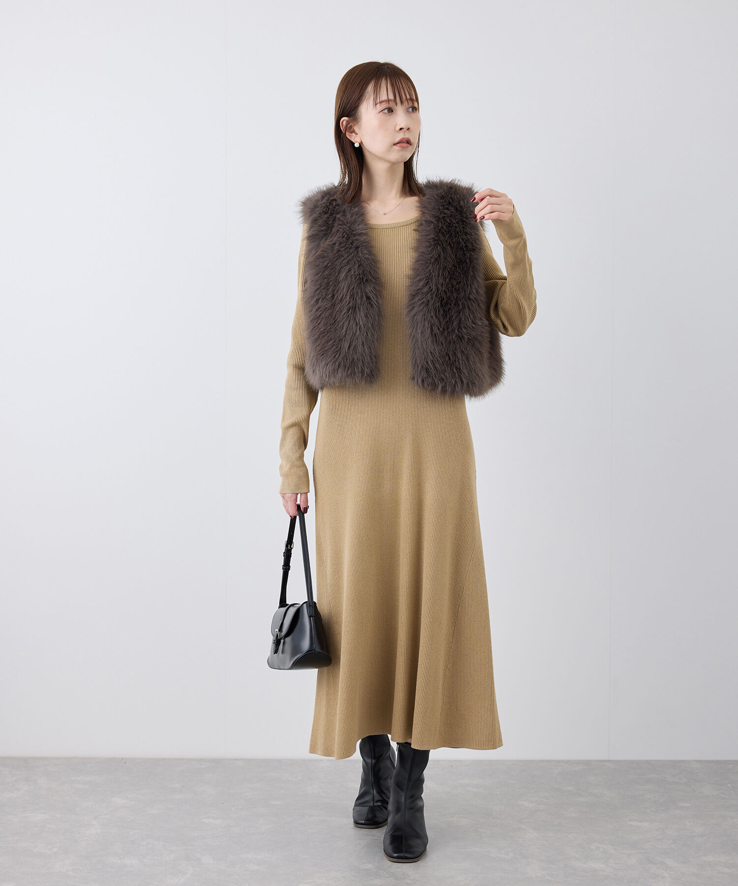 Rope&rsquo;Picnic「ラメリブニットワンピース」|ワンピース|