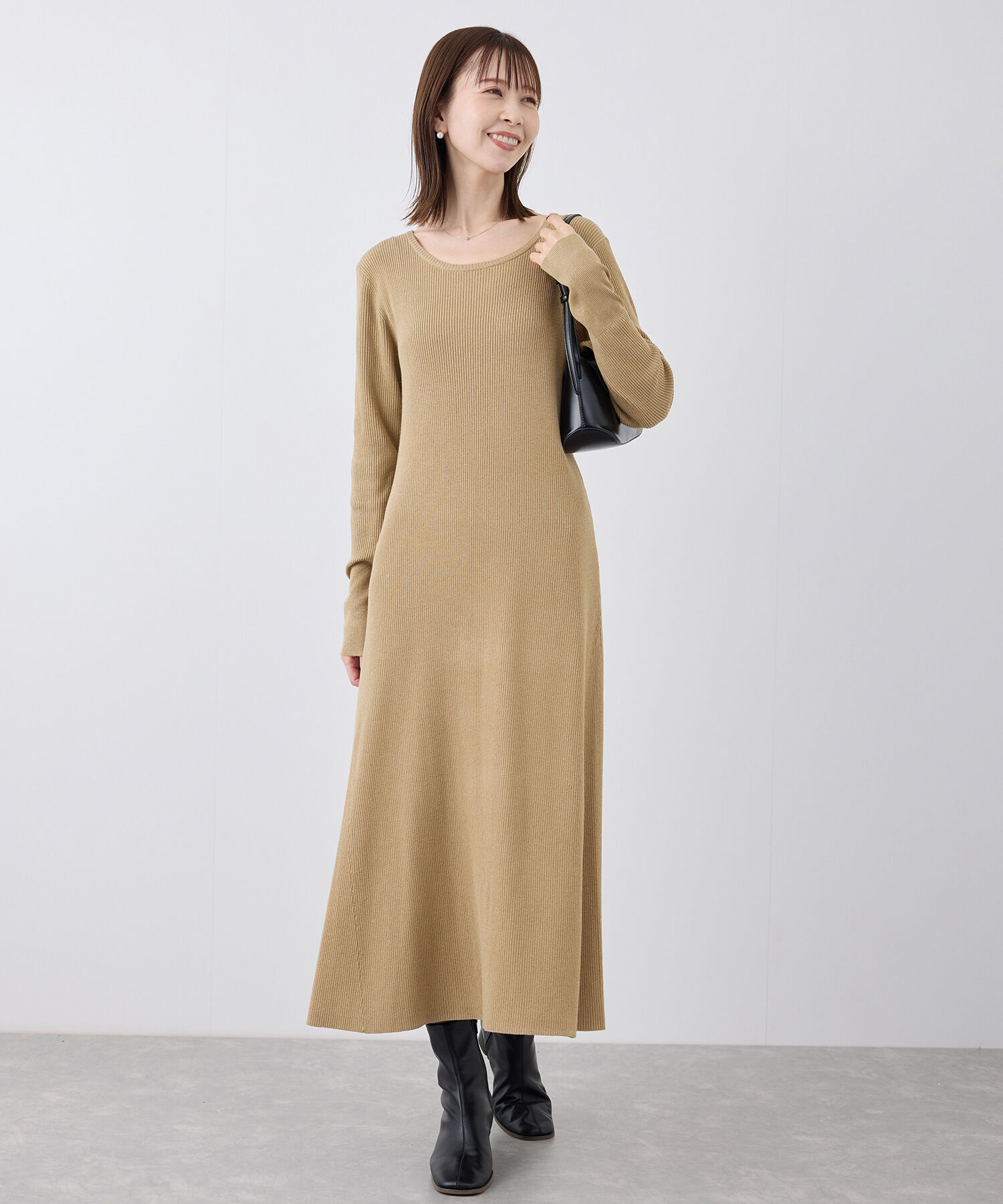 Rope&rsquo;Picnic「ラメリブニットワンピース」|ワンピース|