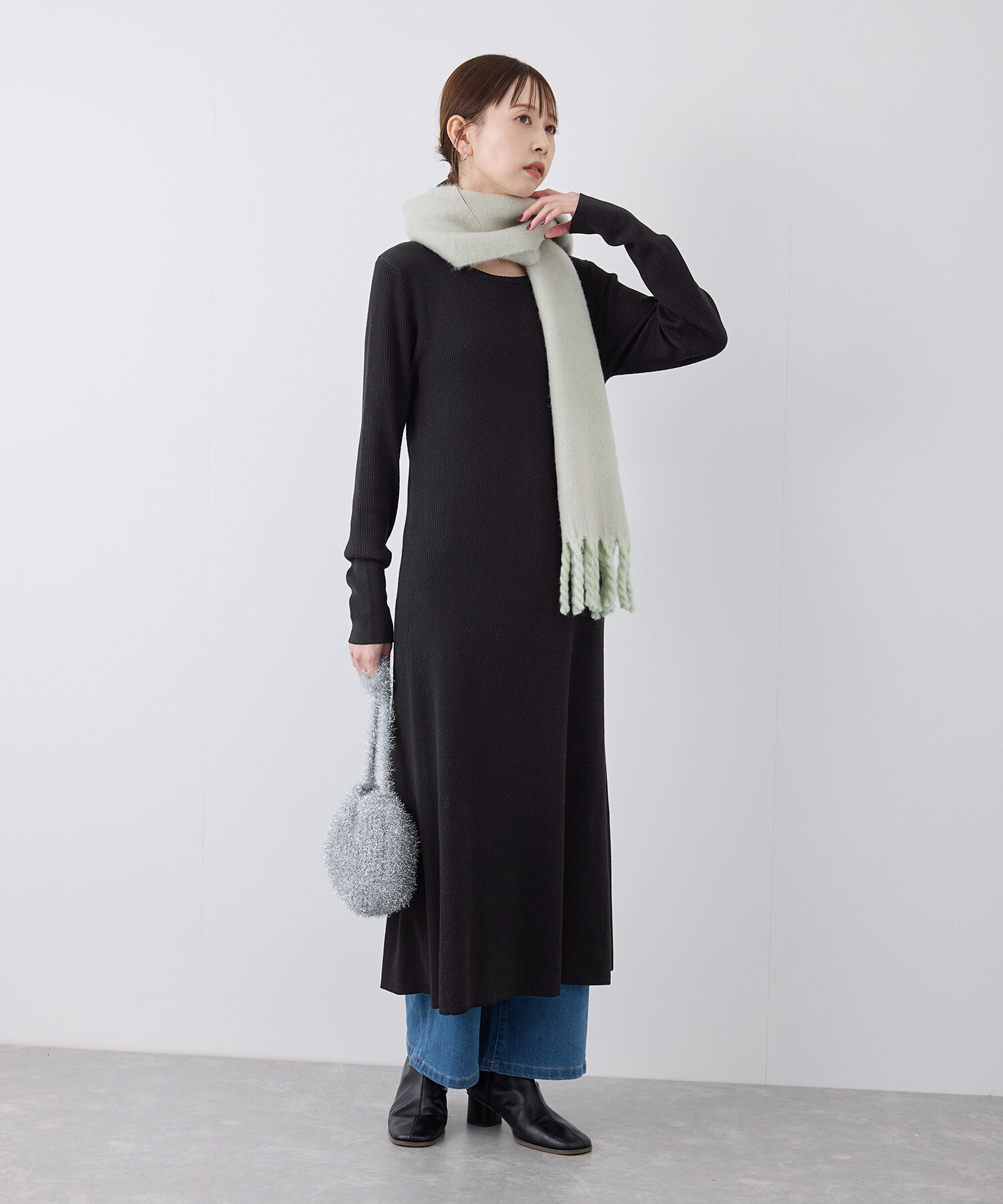 Rope&rsquo;Picnic「ラメリブニットワンピース」|ワンピース|