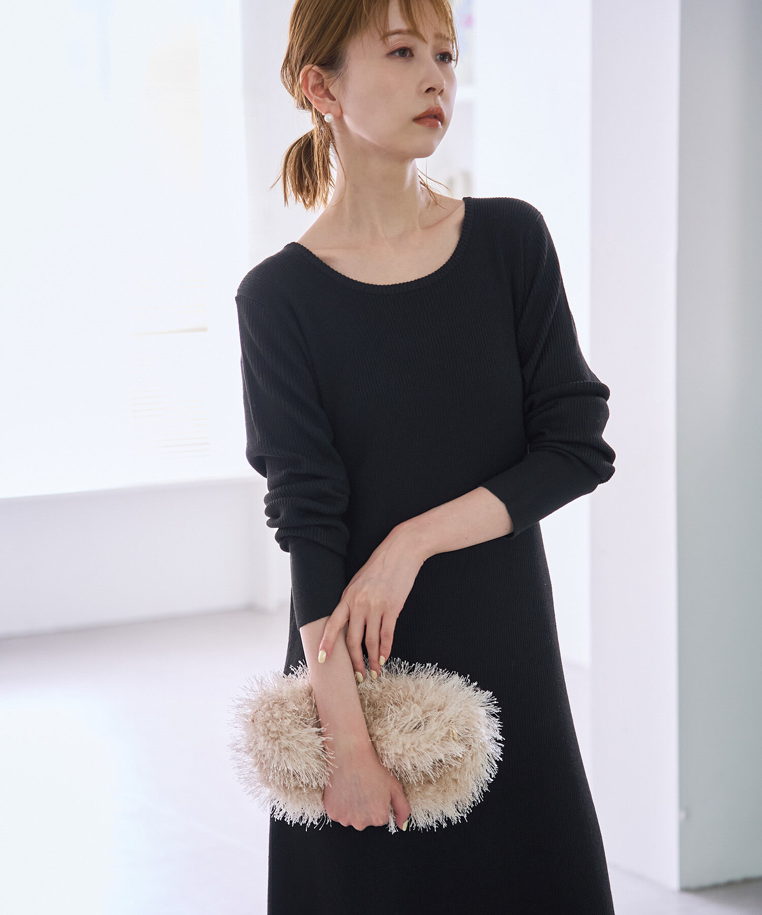 Rope&rsquo;Picnic「ラメリブニットワンピース」|ワンピース|