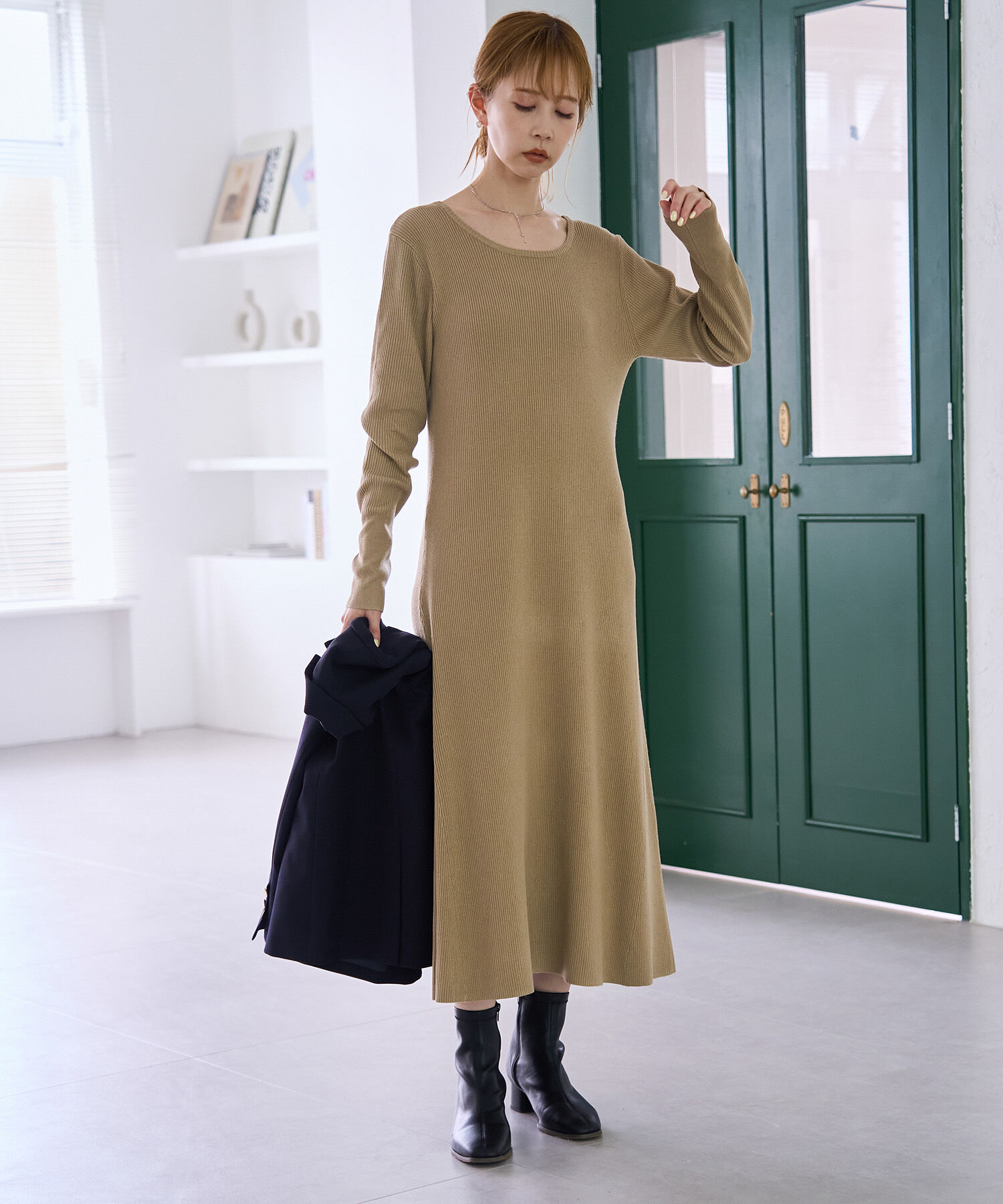 Rope&rsquo;Picnic「ラメリブニットワンピース」|ワンピース|