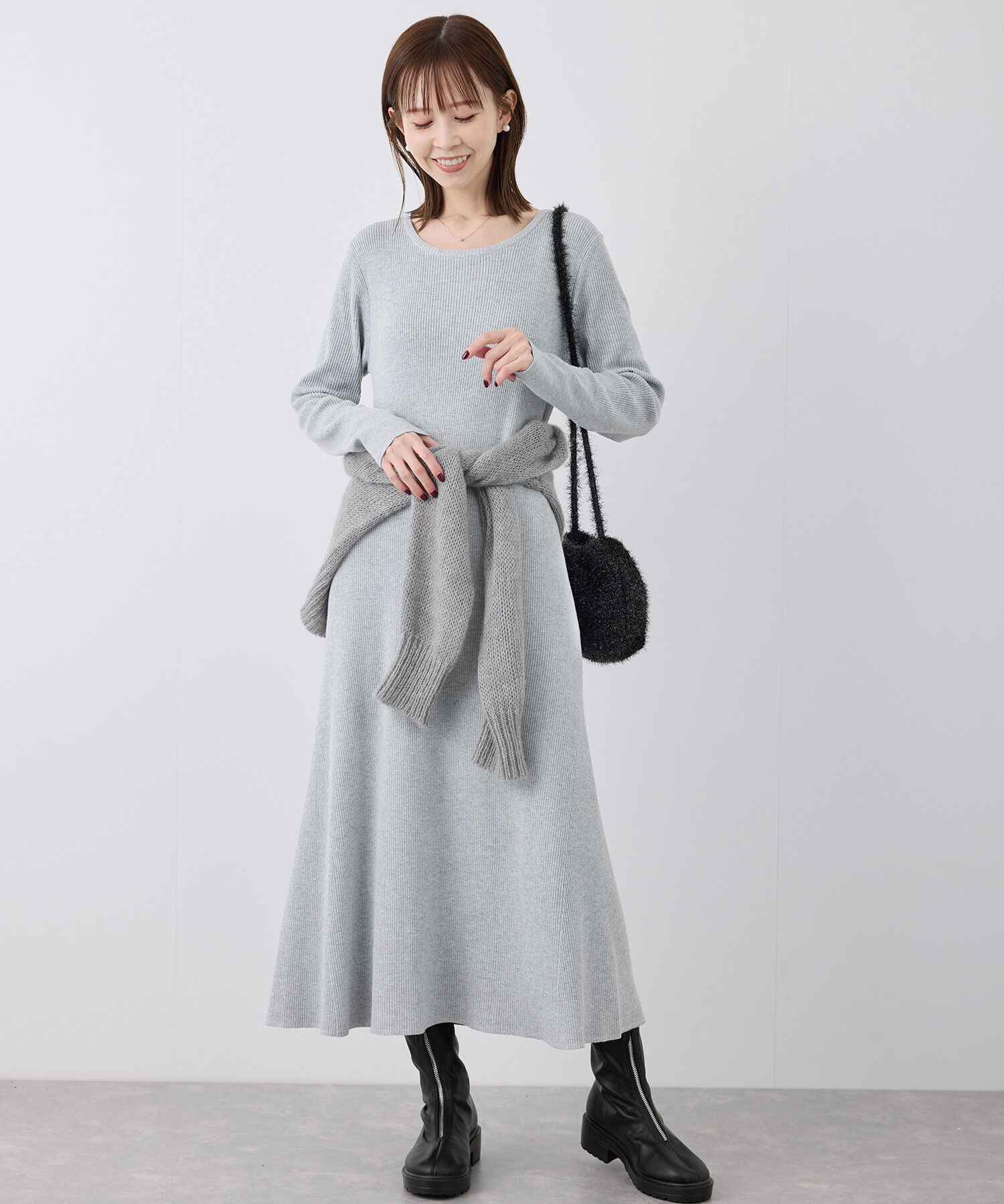 Rope&rsquo;Picnic「ラメリブニットワンピース」|ワンピース|