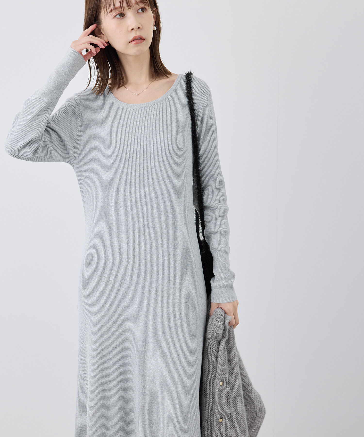 Rope&rsquo;Picnic「ラメリブニットワンピース」|ワンピース|