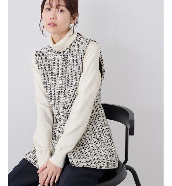 Rope&rsquo;Picnic「ツイードジレ ベスト」|ベスト・ジレ|