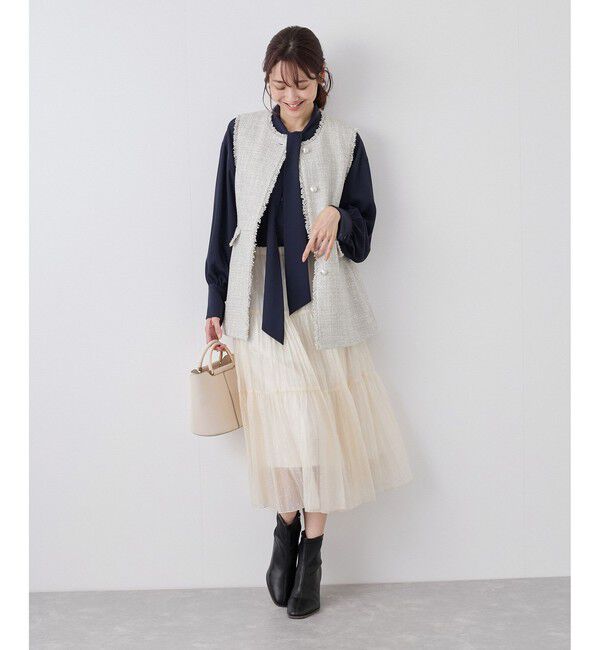 Rope&rsquo;Picnic「ツイードジレ ベスト」|ベスト・ジレ|