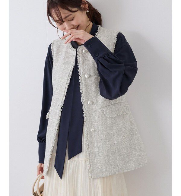 Rope&rsquo;Picnic「ツイードジレ ベスト」|ベスト・ジレ|