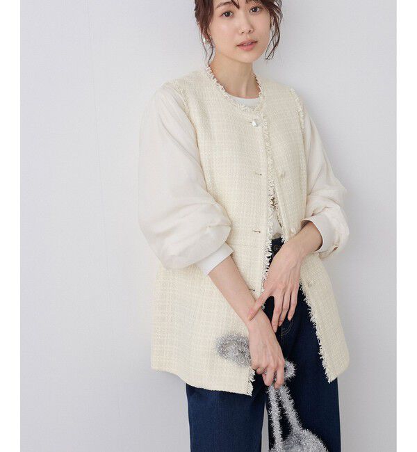 Rope&rsquo;Picnic「ツイードジレ ベスト」|ベスト・ジレ|