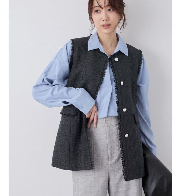 Rope&rsquo;Picnic「ツイードジレ ベスト」|ベスト・ジレ|
