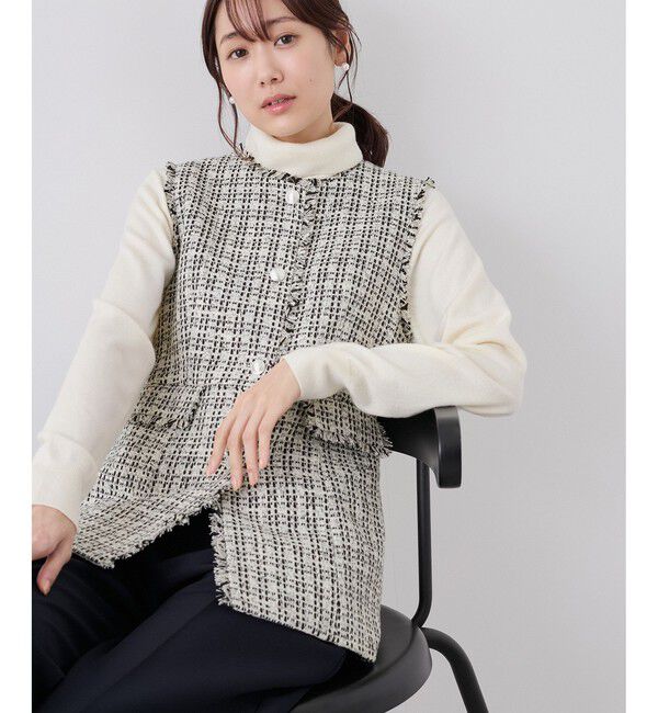 Rope&rsquo;Picnic「ツイードジレ ベスト」|ベスト・ジレ|