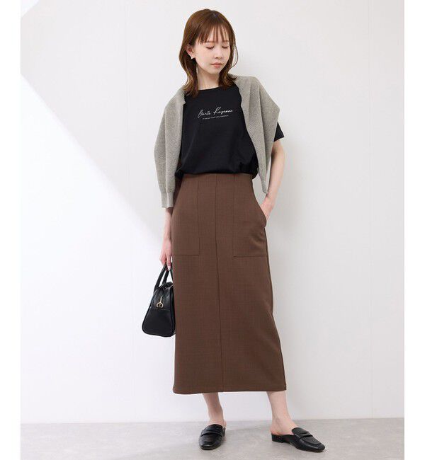 Rope&rsquo;Picnic「フロントポケットアイラインスカート」|スカート|