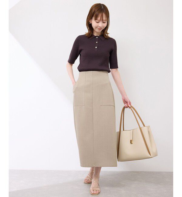 Rope&rsquo;Picnic「フロントポケットアイラインスカート」|スカート|