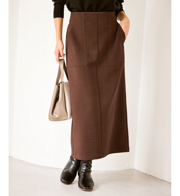 Rope&rsquo;Picnic「フロントポケットアイラインスカート」|スカート|