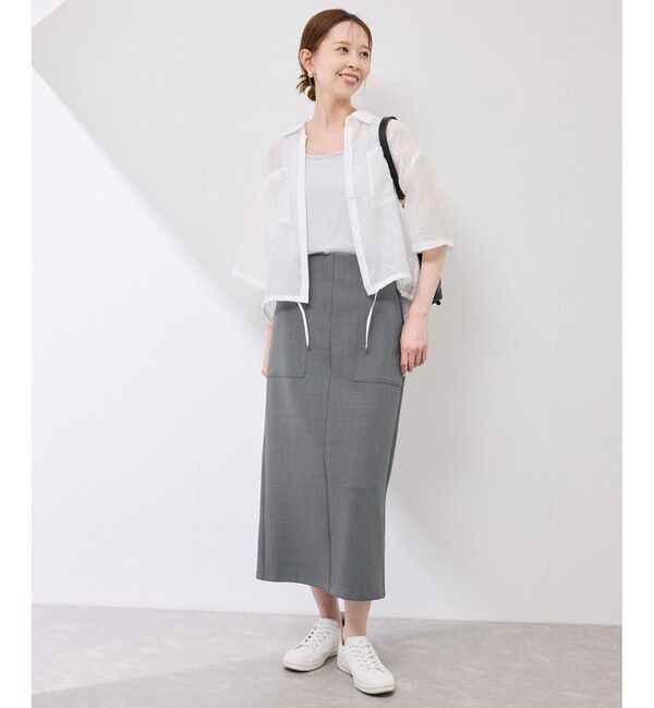 Rope&rsquo;Picnic「フロントポケットアイラインスカート」|スカート|