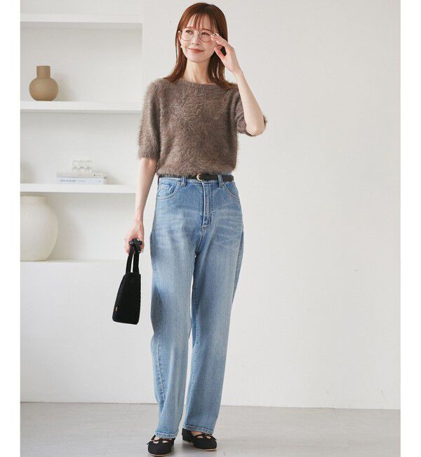 Rope&rsquo;Picnic「シャギーニットハーフスリーブプルオーバー」|ニット・セーター|