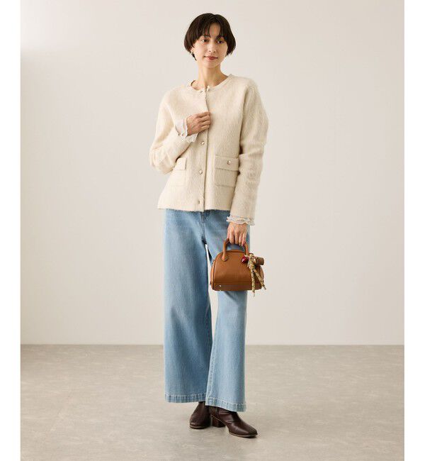 Rope&rsquo;Picnic「ダブルフェイス襟取り外し起毛カーディガン」|カーディガン|