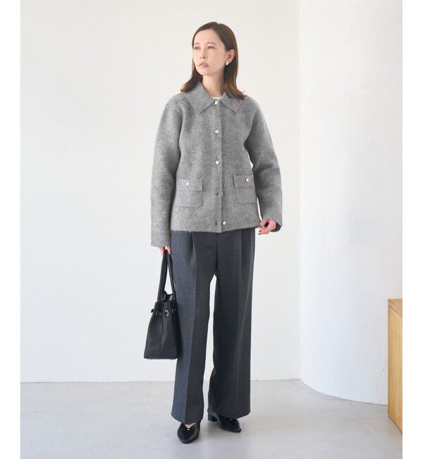 Rope&rsquo;Picnic「ダブルフェイス襟取り外し起毛カーディガン」|カーディガン|