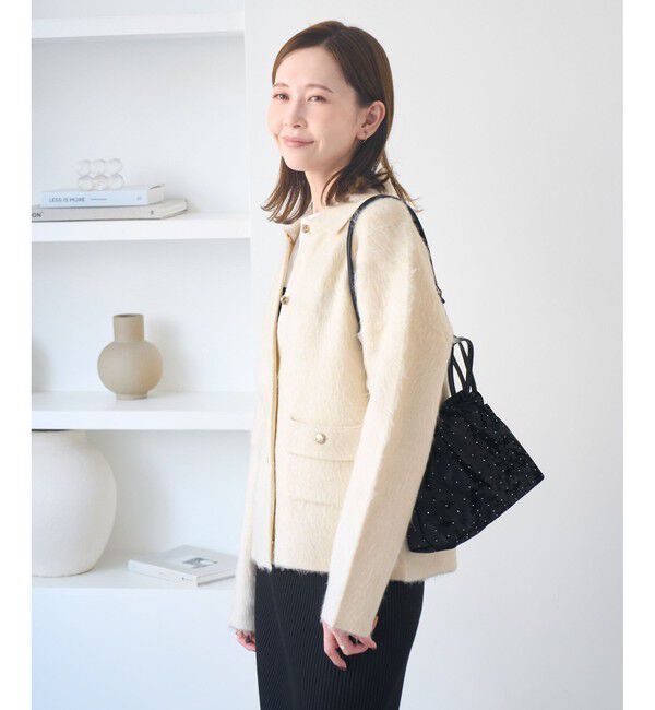 Rope&rsquo;Picnic「ダブルフェイス襟取り外し起毛カーディガン」|カーディガン|