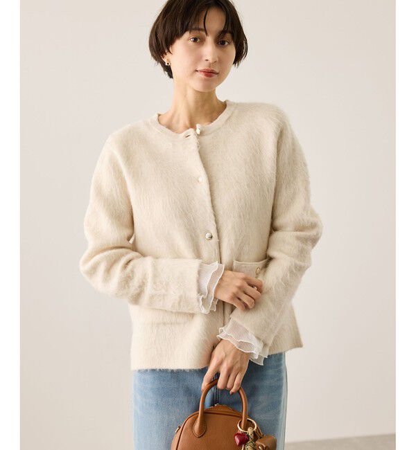 Rope&rsquo;Picnic「ダブルフェイス襟取り外し起毛カーディガン」|カーディガン|
