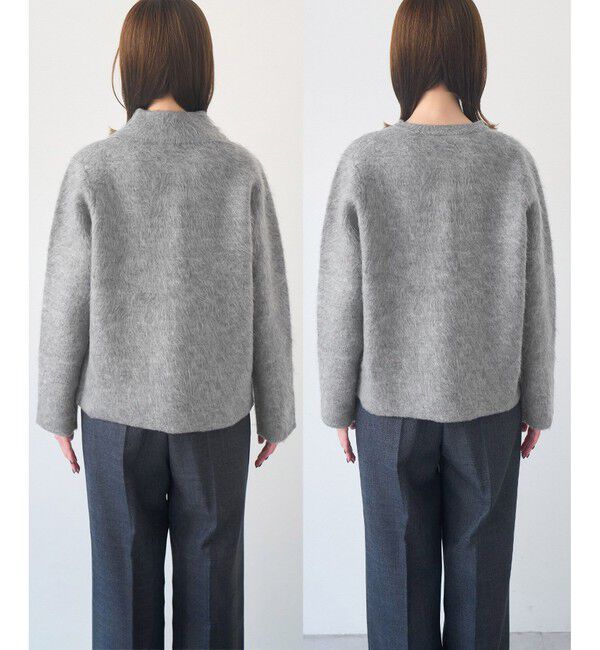 Rope&rsquo;Picnic「ダブルフェイス襟取り外し起毛カーディガン」|カーディガン|