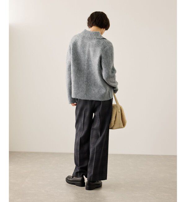 Rope&rsquo;Picnic「ダブルフェイス襟取り外し起毛カーディガン」|カーディガン|