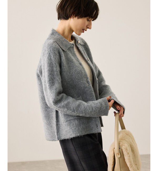 Rope&rsquo;Picnic「ダブルフェイス襟取り外し起毛カーディガン」|カーディガン|