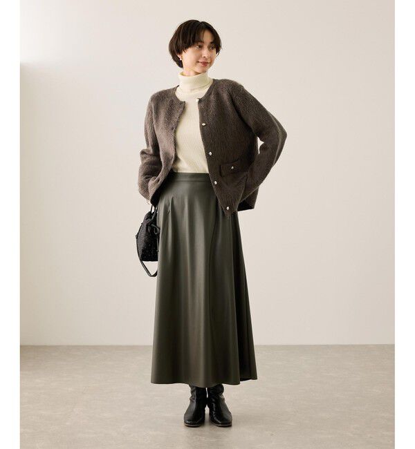 Rope&rsquo;Picnic「ダブルフェイス襟取り外し起毛カーディガン」|カーディガン|