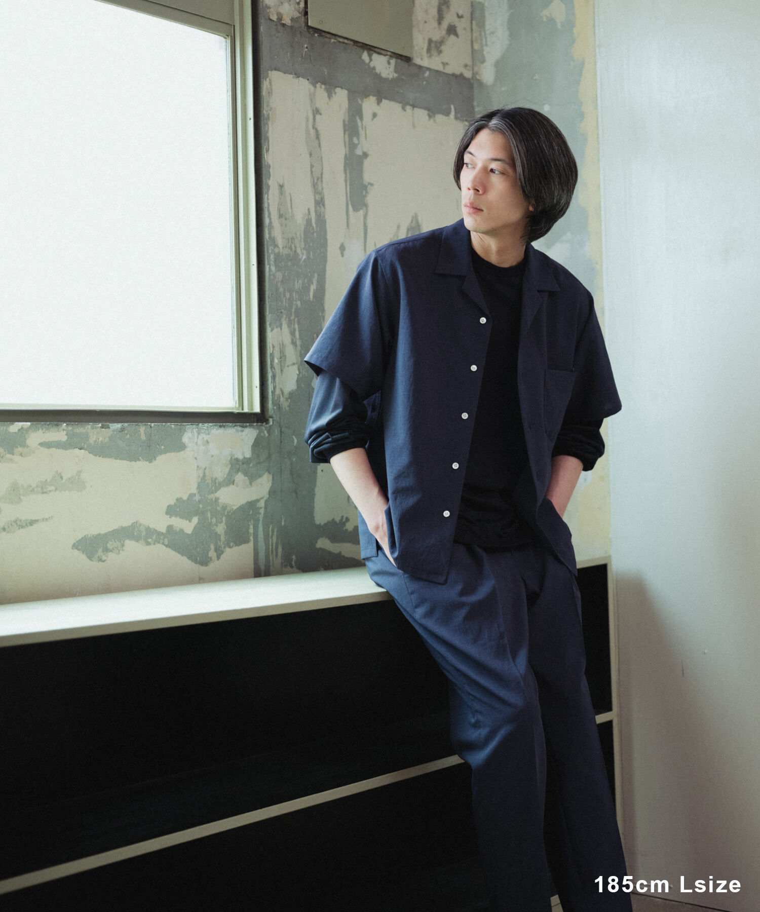 ADAM ET ROPE'「2点セット【RIRANCHA / リランチェ】セットアップ / オープンカラーシャツ&イージーパンツ / イージーケア 」|スーツ|