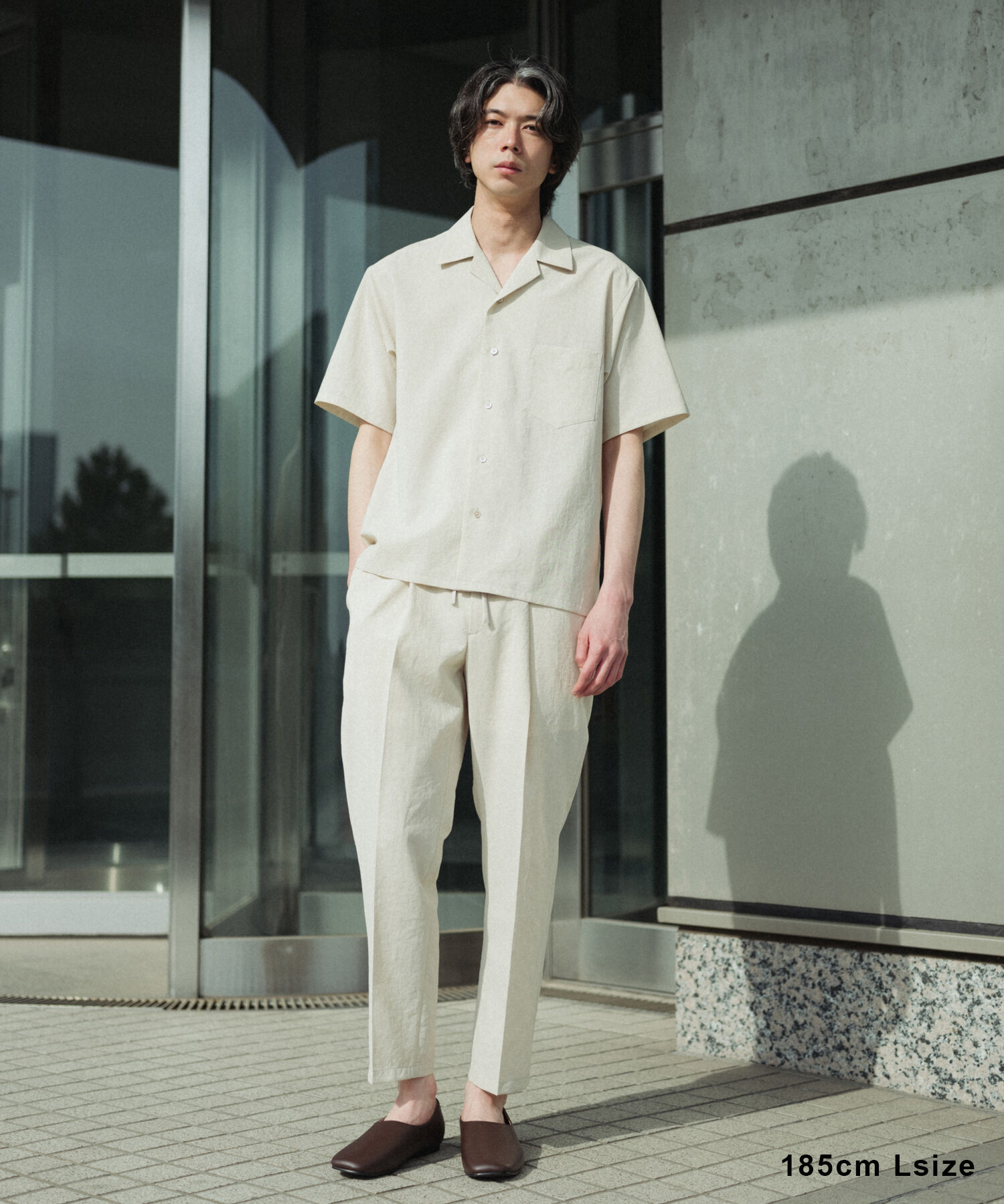 ADAM ET ROPE'「2点セット【RIRANCHA / リランチェ】セットアップ / オープンカラーシャツ&イージーパンツ / イージーケア 」|スーツ|