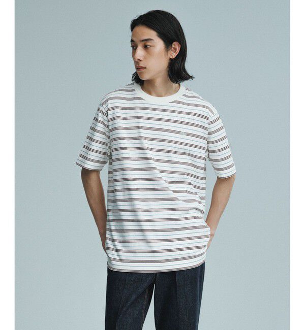 ADAM ET ROPE'「【LACOSTE for ADAM ET ROPE'】別注 MULTI BORDER TEE」|Tシャツ・カットソー|