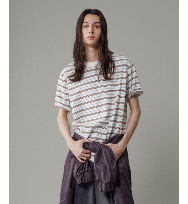 ADAM ET ROPE'「【LACOSTE for ADAM ET ROPE'】別注 MULTI BORDER TEE」|Tシャツ・カットソー|