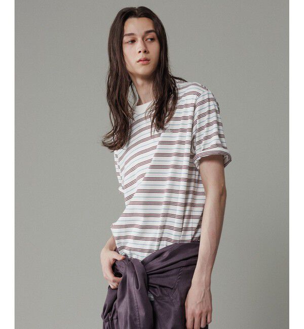 ADAM ET ROPE'「【LACOSTE for ADAM ET ROPE'】別注 MULTI BORDER TEE」|Tシャツ・カットソー|