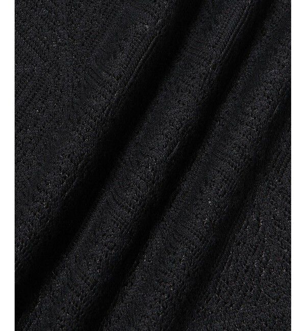 ADAM ET ROPE'「メッシュジャガード ボックスシルエット ニットポロ / ロングシーズン着用可能」|ポロシャツ|