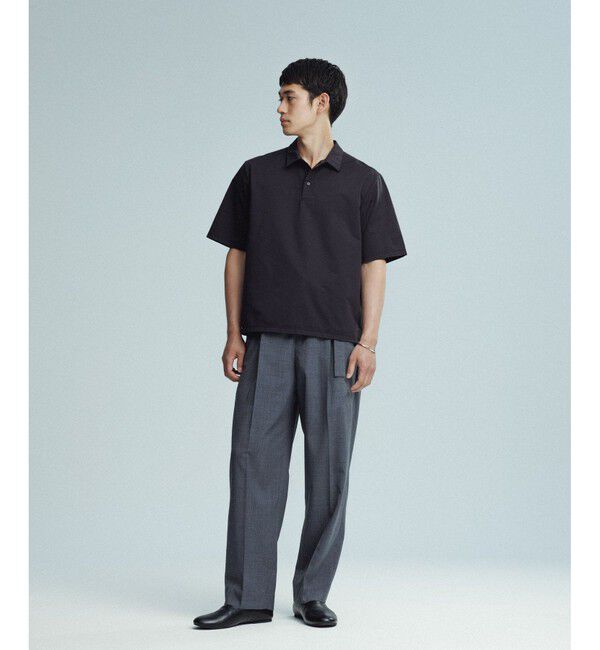 ADAM ET ROPE'「サマーウーステッド ベルテッド ワイド イージーパンツ/ セットアップ可能」|スラックス|