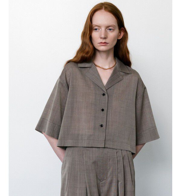 ADAM ET ROPE'「【接触冷感】ショートシャツジャケット」|シャツ・ブラウス|