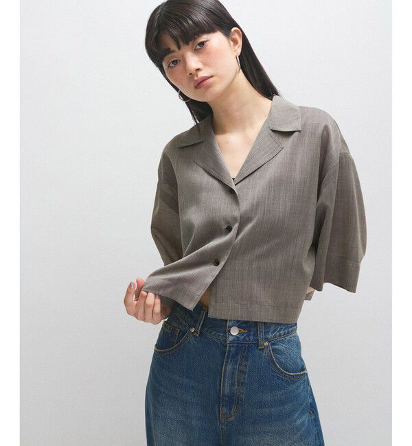 ADAM ET ROPE'「【接触冷感】ショートシャツジャケット」|シャツ・ブラウス|