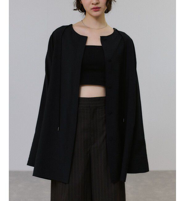 ADAM ET ROPE'「リネン2WAYブラウス」|シャツ・ブラウス|